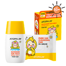 Load image into Gallery viewer, Atopalm - Outdoor Sun Milk SPF50+ PA+++ 55g &amp; Temizleyici Ped 30'lu
